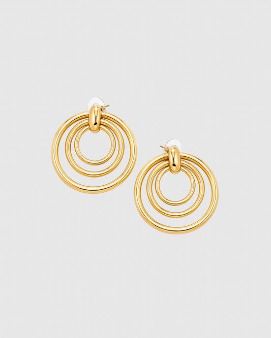 Rose Gold Plated Geometric Stud Earrings