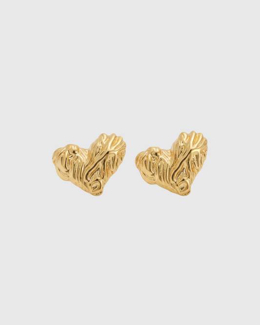 Foil Heart Earrings