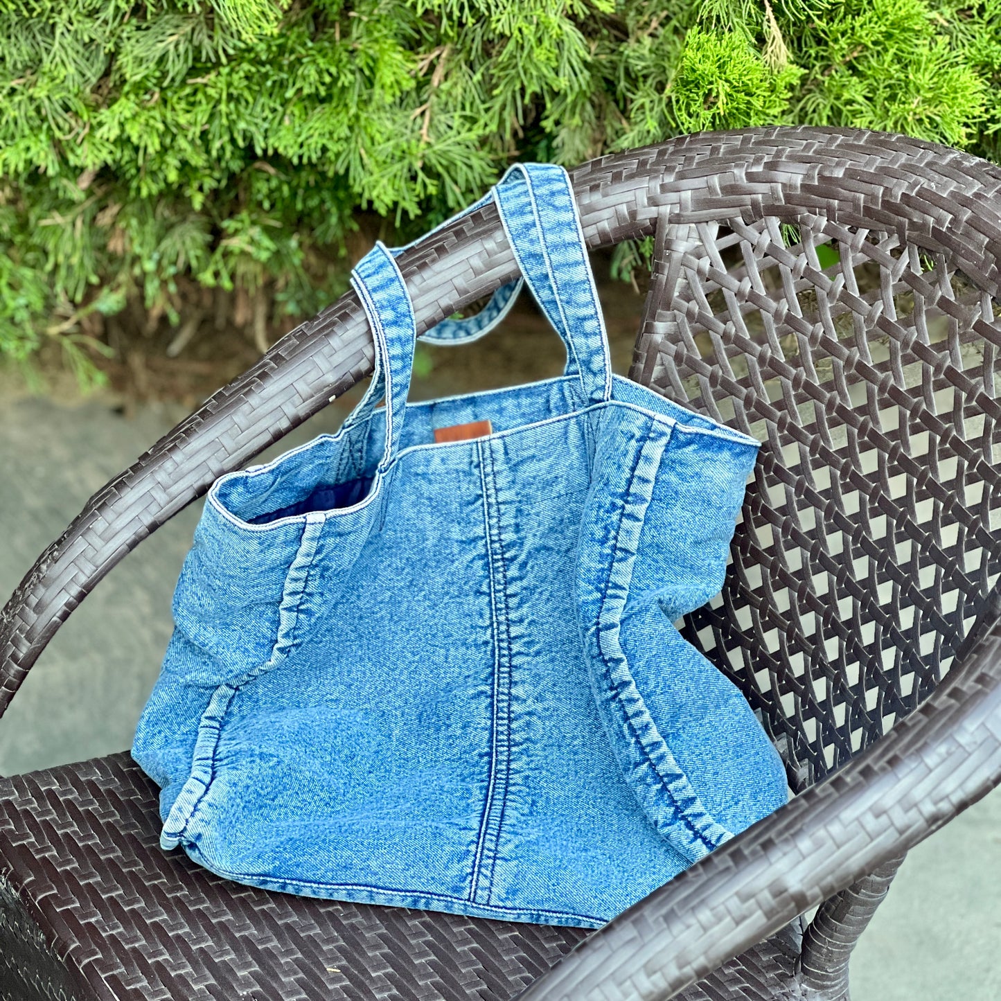 Denim Shopper Tote