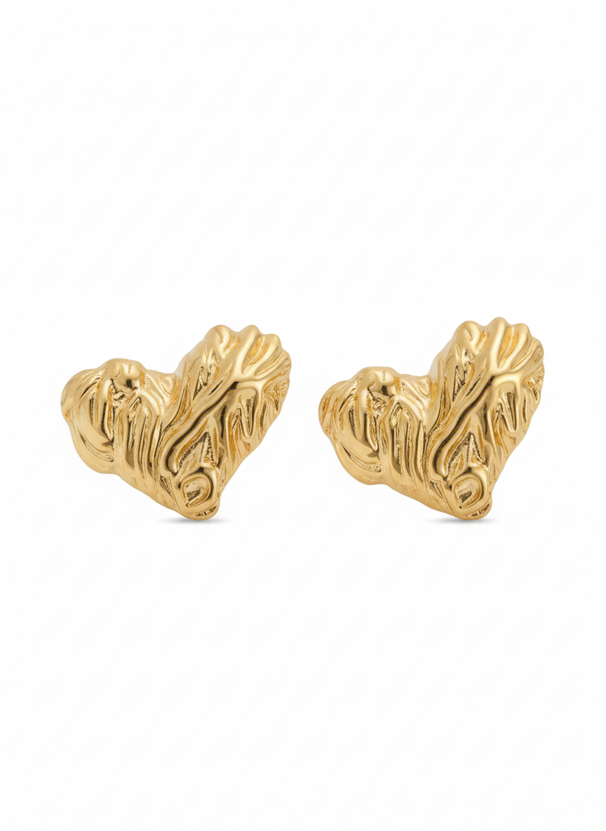 Foil Heart Earrings