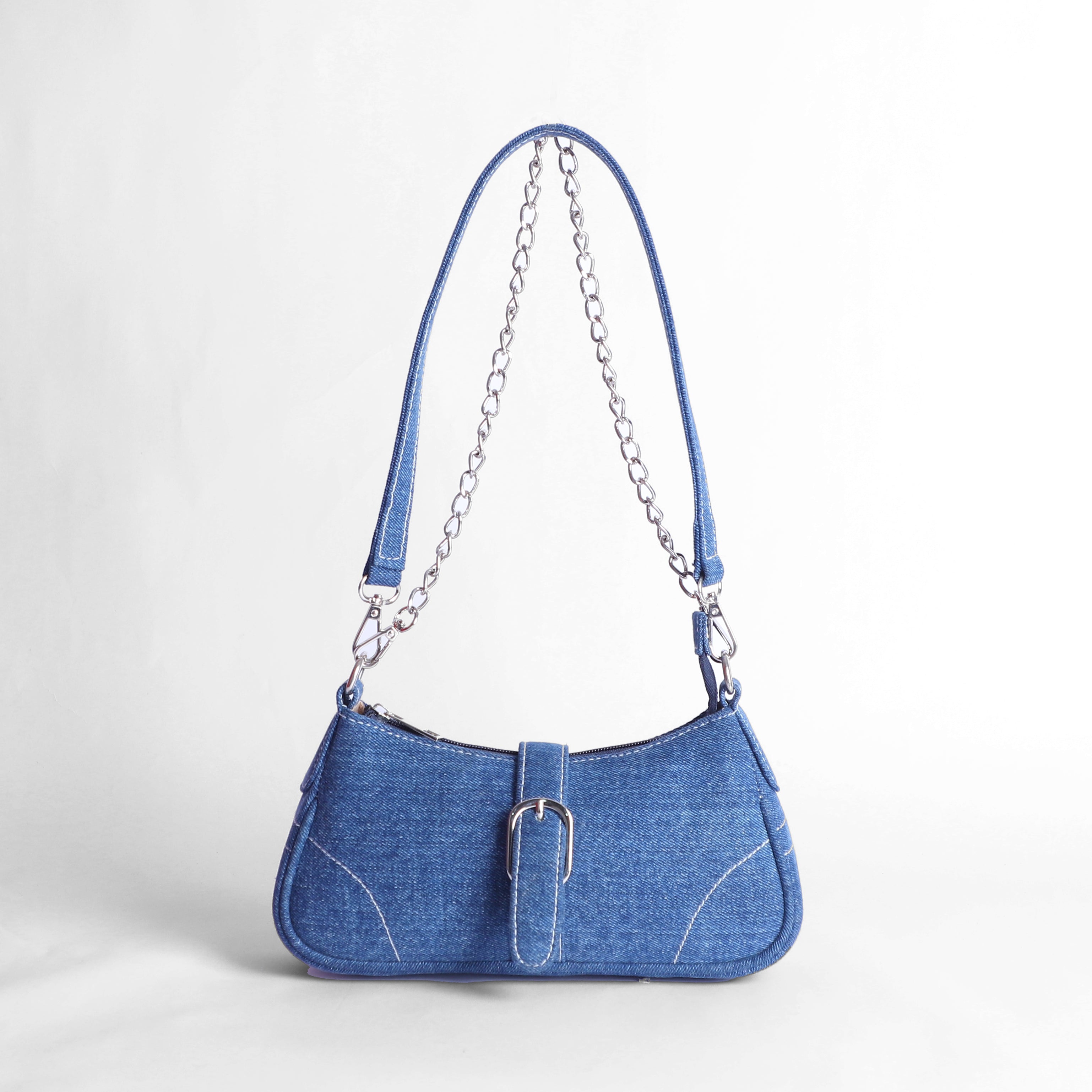 Denim top bag