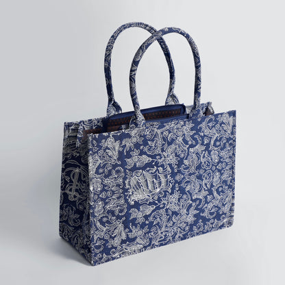 Jacquard Tote (Blue)