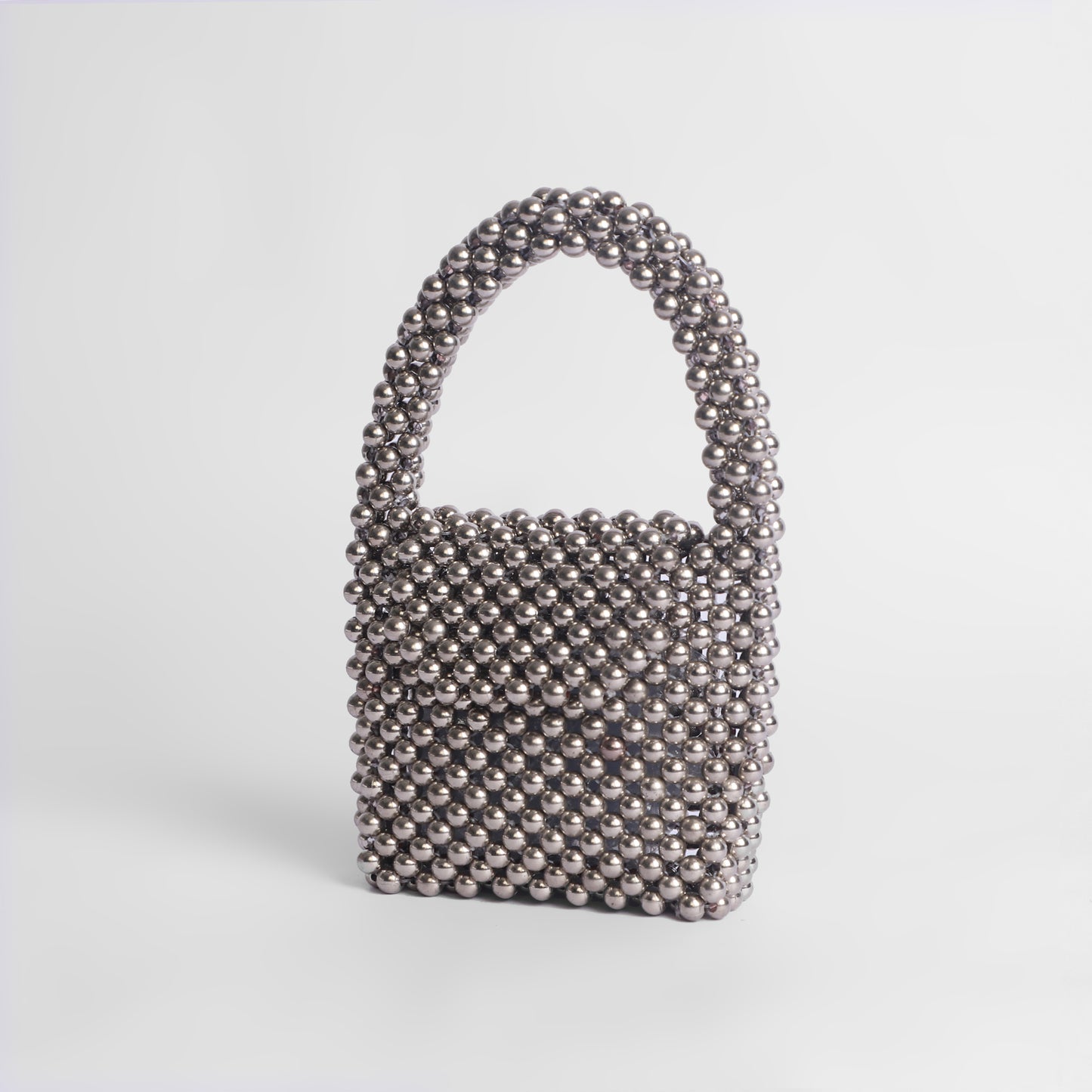 Alora Silver Beaded Bag