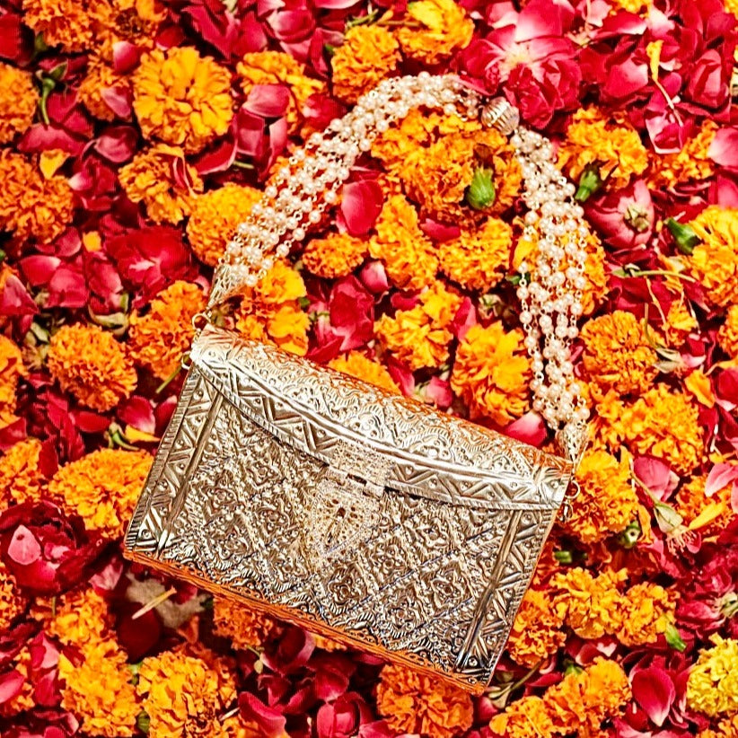 Inayat | Metallic (Brass) Bag