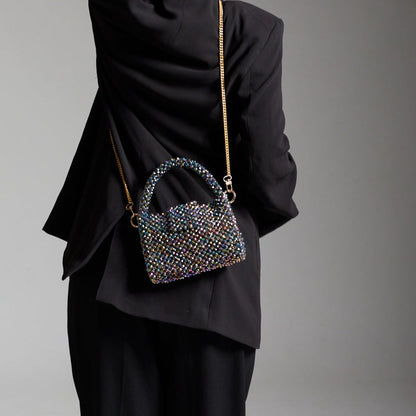 ICON 10" Hued Crystal Beaded Bag with Sling