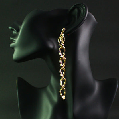 Gold Chunky Chain Link Earrings