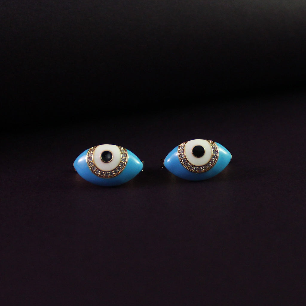 Evil Eye Stainless Steel Earrings