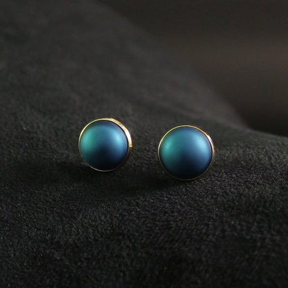 Blue Pearl Studs Earrings