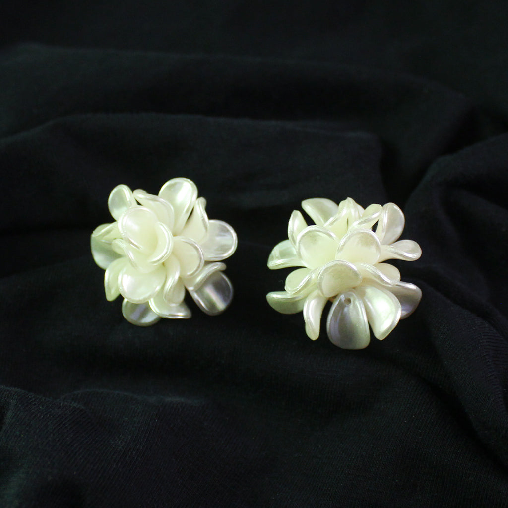 Gardenia Petal Stud Earrings