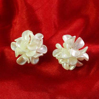 Gardenia Petal Stud Earrings