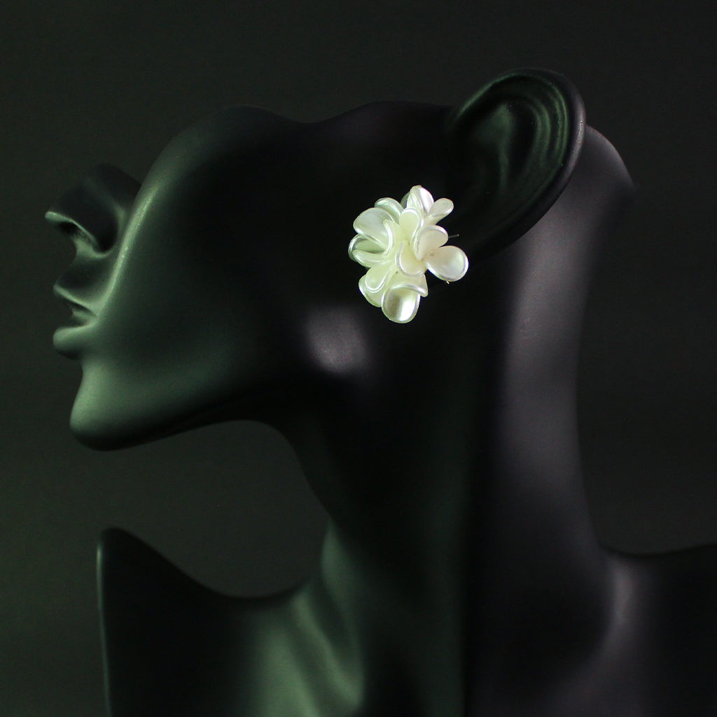 Gardenia Petal Stud Earrings