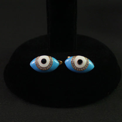 Evil Eye Stainless Steel Earrings