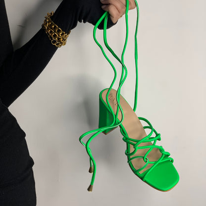 Buy Green Heeled Shoes for Women by Everqupid Online | Ajio.com