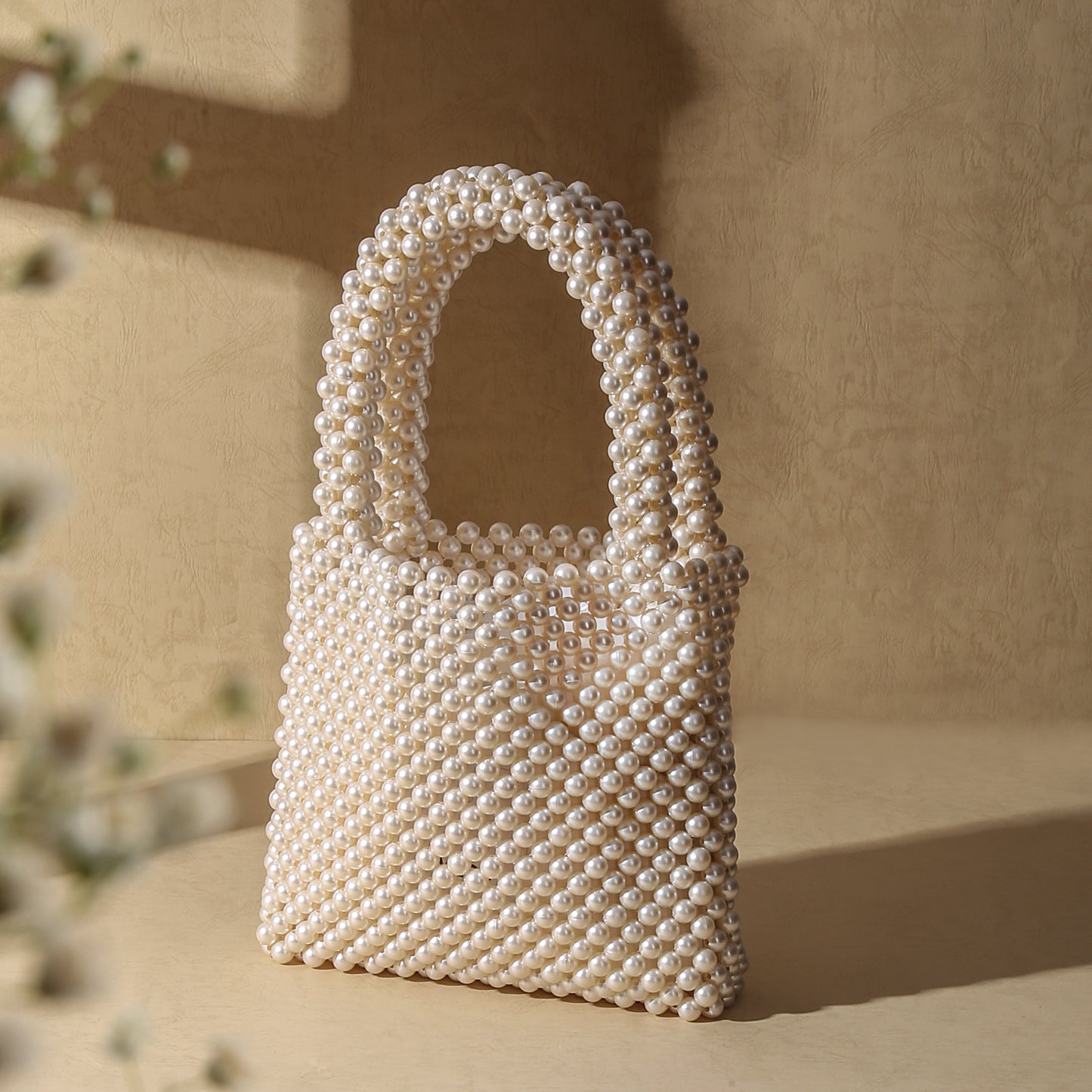 Creme Pearl Handbag