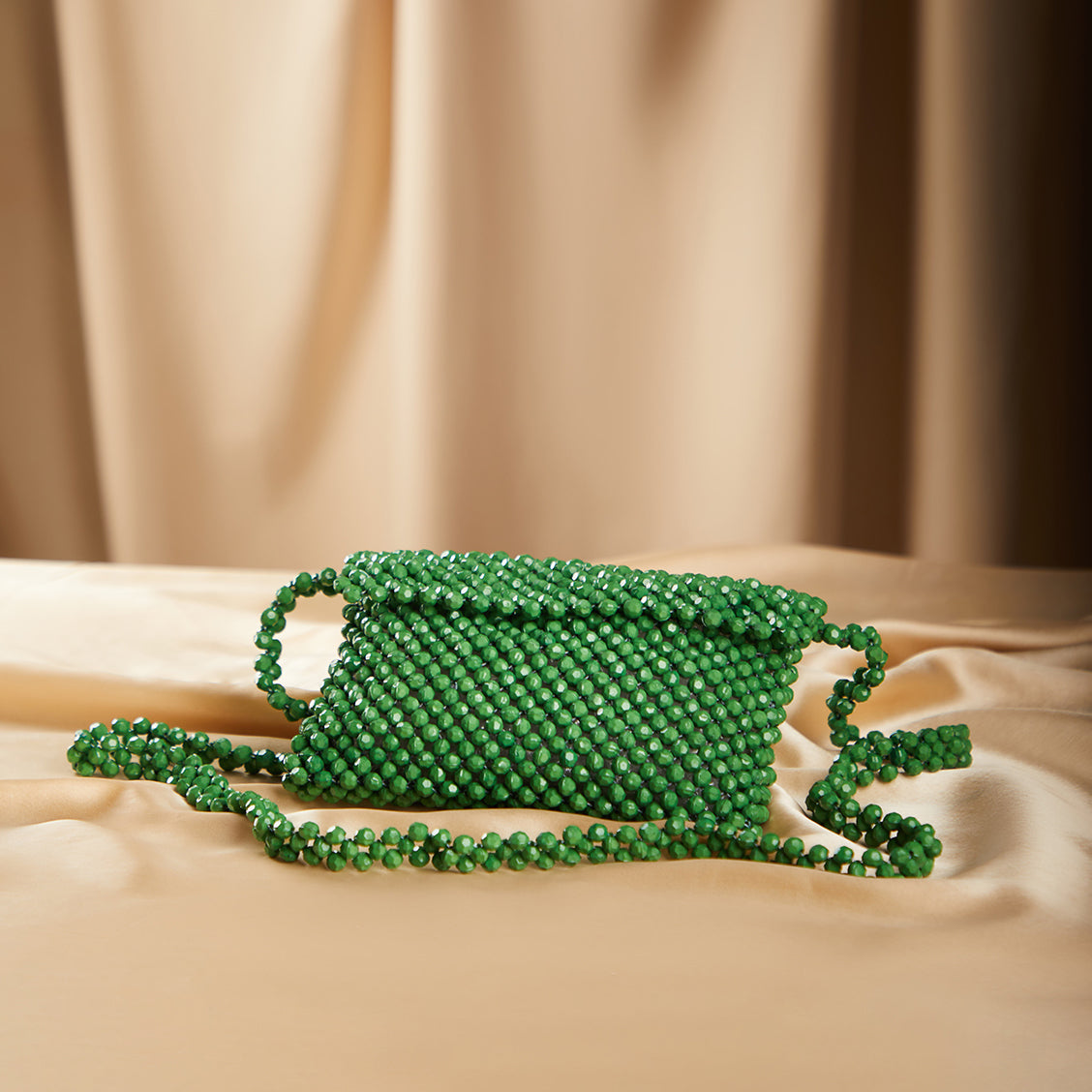 Green best sale beaded bag