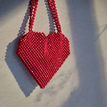 Cupid Heart Shaped Bag - Red