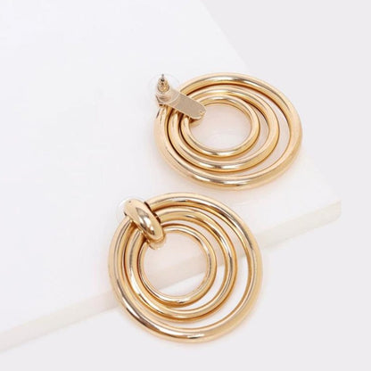 Rose Gold Plated Geometric Stud Earrings